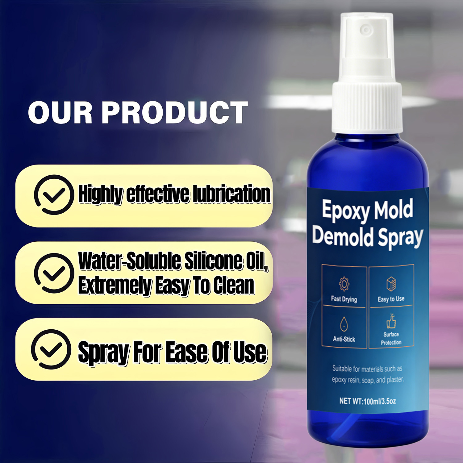 Release Spray Silicone - 실리콘 몰드용 이형제, 에폭시 수지, 양초