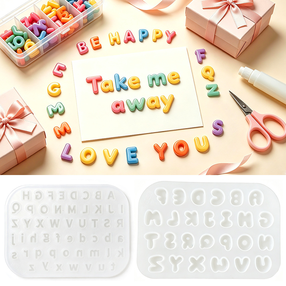 Resin Art Alphabet - 새로운 26 미니 알파벳 실리콘 몰드