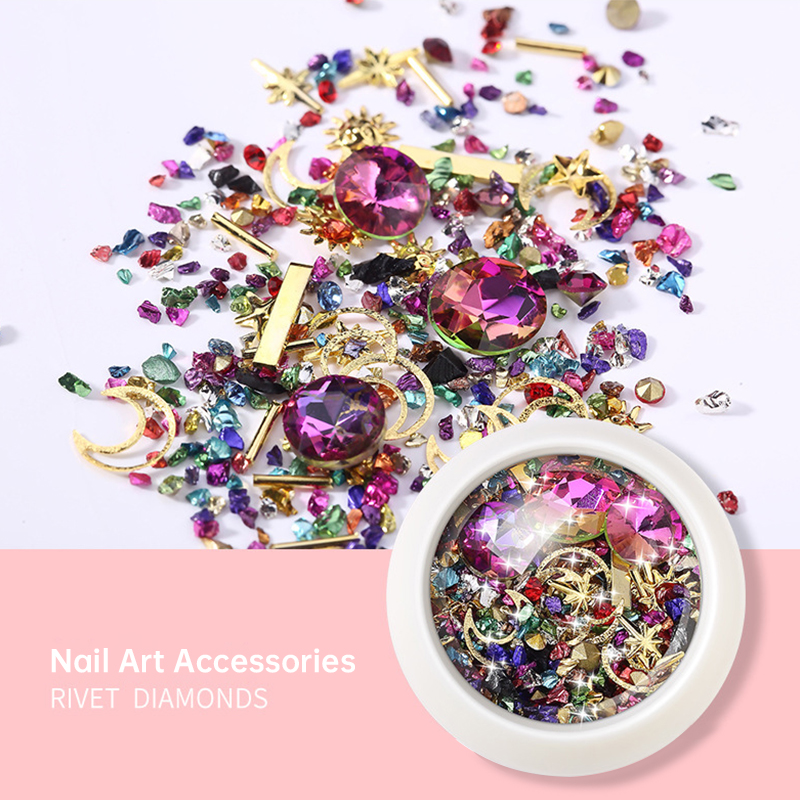 Resin Art Case - 수지 스톤 쥬얼리 금속 리벳 다이아몬드
