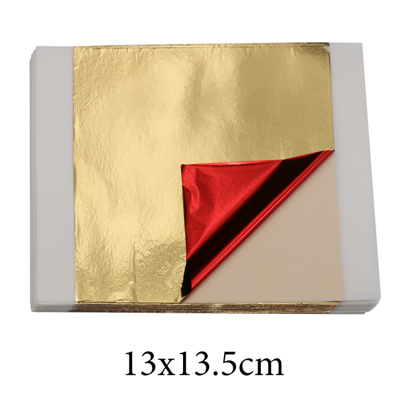 Resin Art Wedding Gift - 100개입 모조 금박지 14cm 레드 백