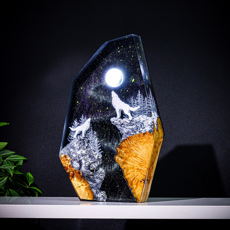 Resin Art Baby - 자연 동물 피규어 생물 레진 테이블