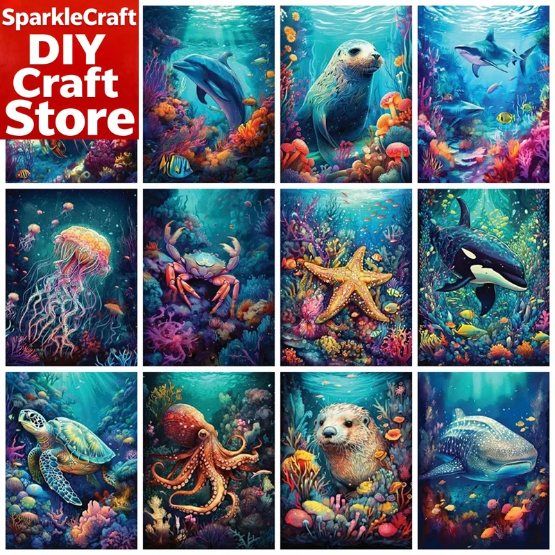 Resin Art Work - 1PC 프레임리스 풀 스퀘어 라운드 다이아몬드