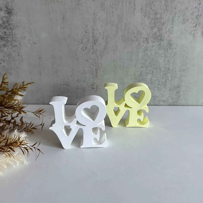 Resin Art Alphabet - 레터 LOVE 실리콘 몰드 DIY 에폭시