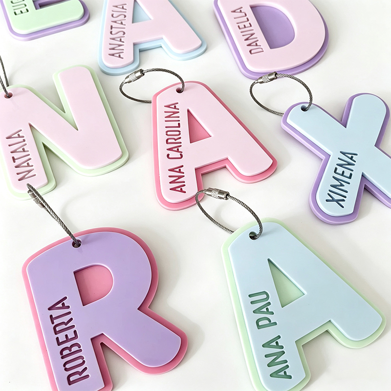 Resin Art Alphabet - 맞춤형 레터 홀로우 네임 키체인, 개인