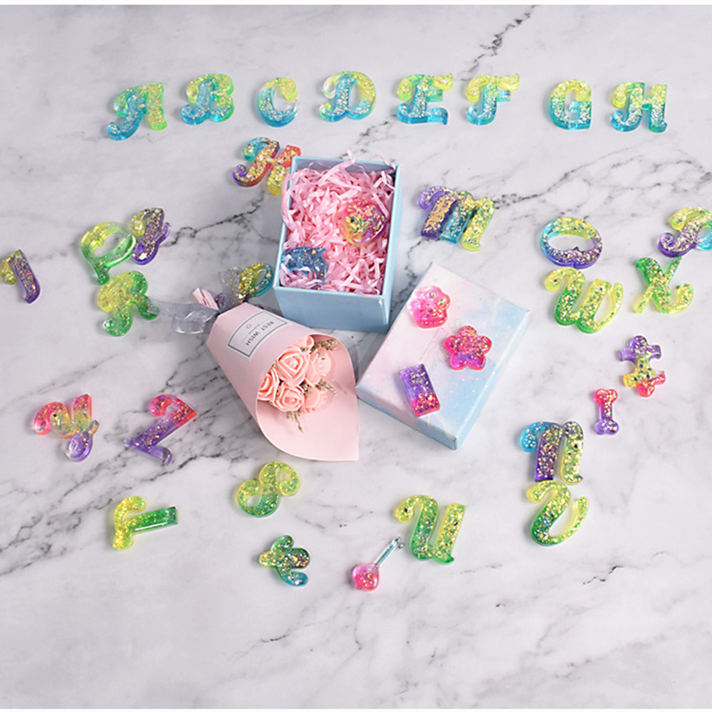 알파벳 에폭시 수지 실리콘 금형 편지 번호 금형 DIY - Resin Art Alphabet 리뷰 및 가격