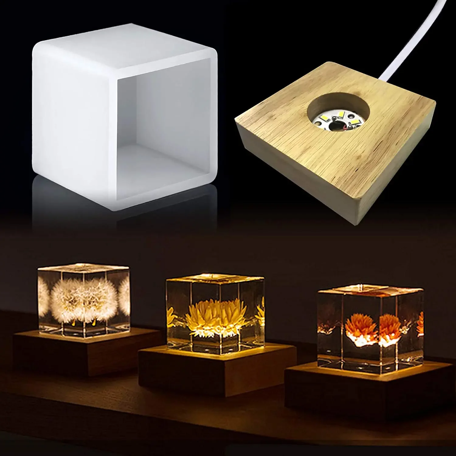 사각형 빛 수지 금형, 수지에 대 한 실리콘 금형, 수 - Resin Art Equipment 리뷰 및 가격