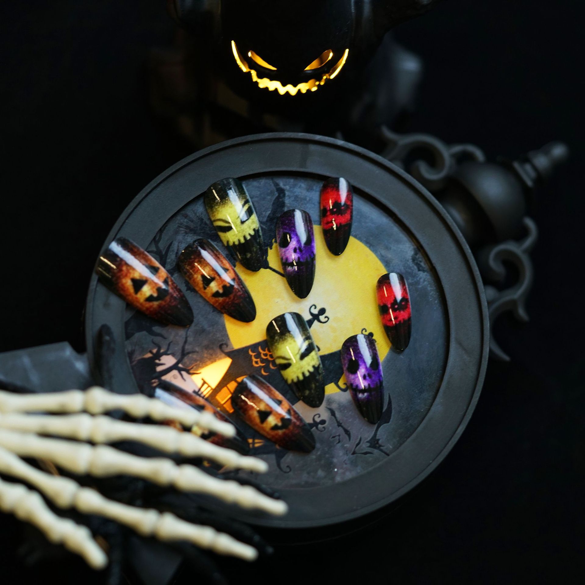 24개 2025 할로윈 3D 고양이 눈 모양 가짜 손톱 - Resin Art Case 리뷰 및 가격