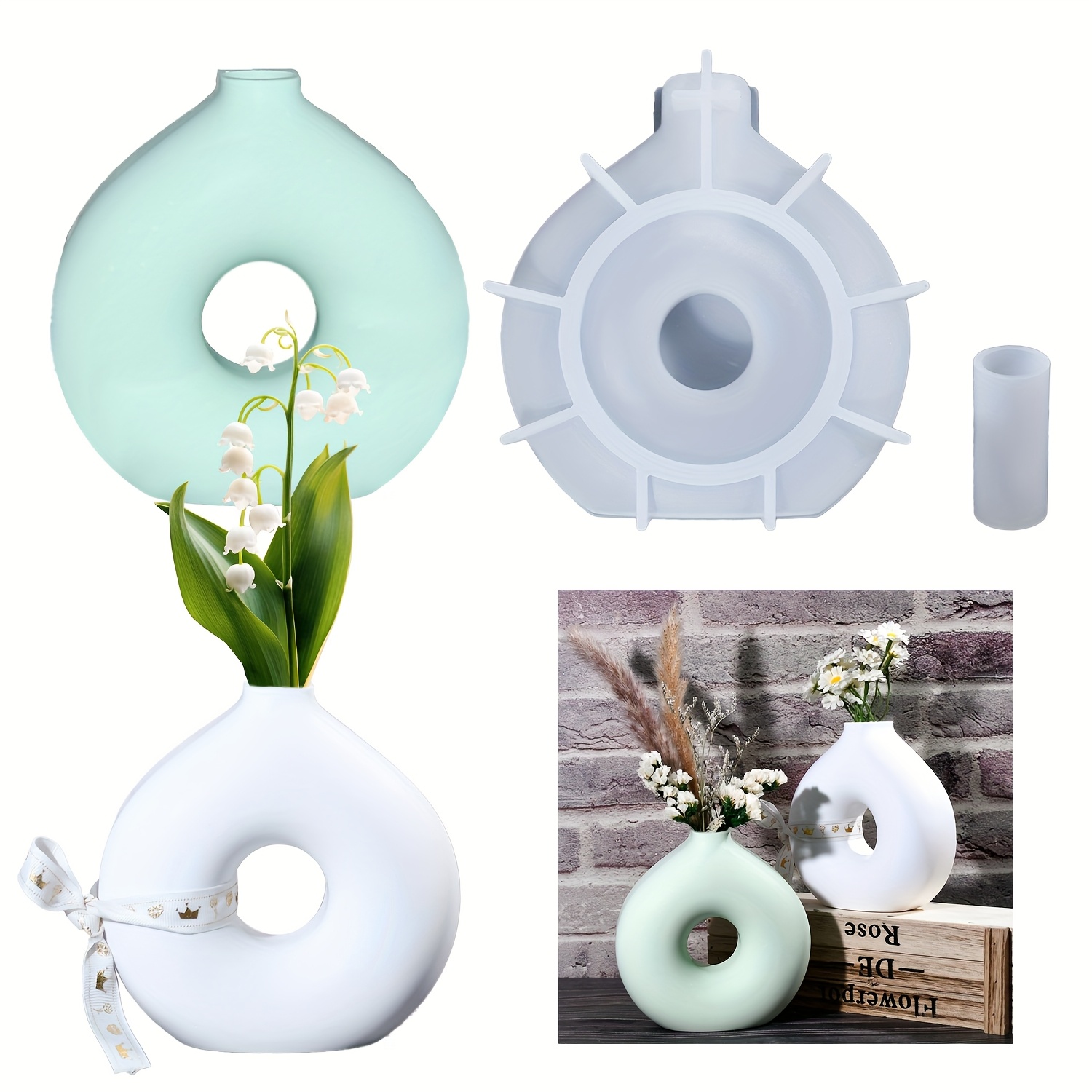 1 DIY 라운드 꽃병 실리콘 금형 에폭시 수지 금형  - Resin Art Equipment 리뷰 및 가격