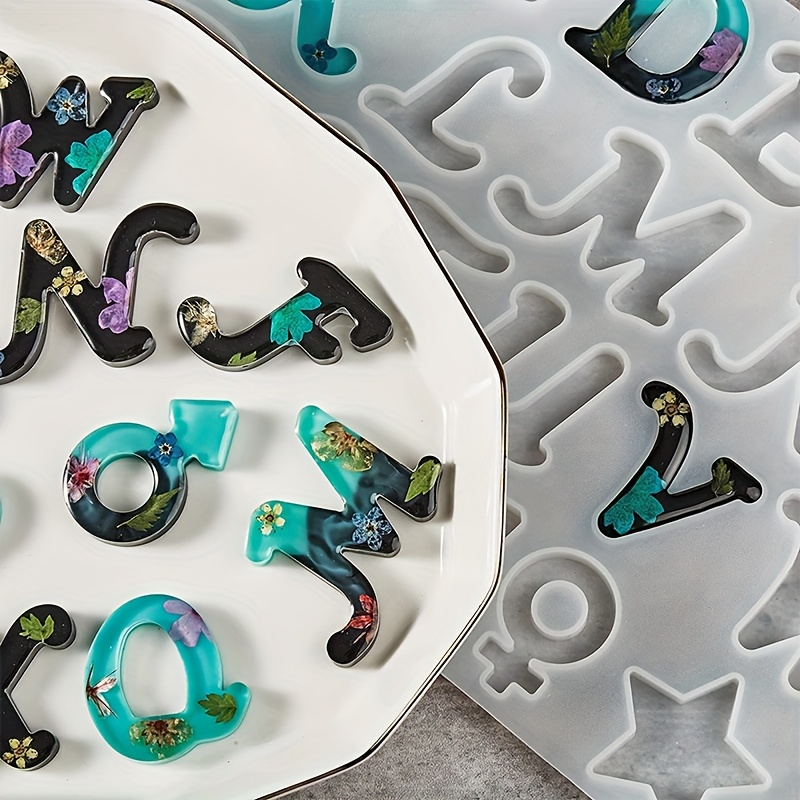 레진 몰드 A 스타일 거울 모양 26개 영문자 + 6가 - Resin Art Alphabet 리뷰 및 가격