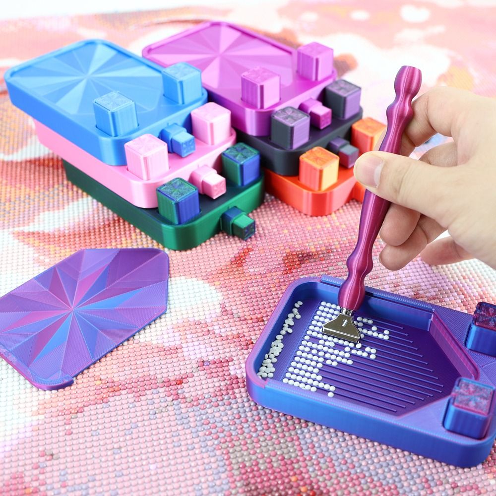 DIY 공예 다이아몬드 페인팅 트레이 뚜껑 포함 자수  - Resin Art Case 리뷰 및 가격