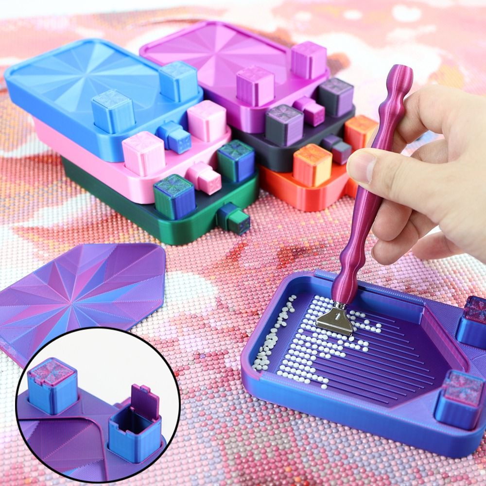 DIY 공예 다이아몬드 페인팅 트레이 뚜껑 포함 자수  - Resin Art Case 리뷰 및 가격