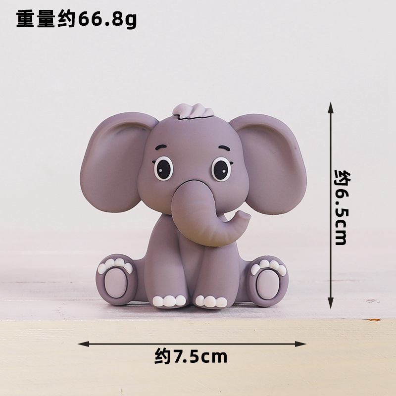 정글 사파리 동물 인형 케이크 장식 사자 코끼리 돈 기 - Resin Art Baby 리뷰 및 가격