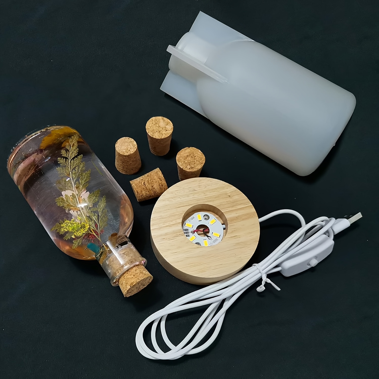 드리프트 병 모양의 레진 몰드 세트, LED 조명 덮개 - Resin Art Equipment 리뷰 및 가격