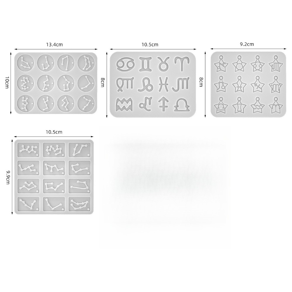 4가지 스타일의 심플 다용도 12궁도 별자리 레진 몰드 - Resin Art Alphabet 리뷰 및 가격