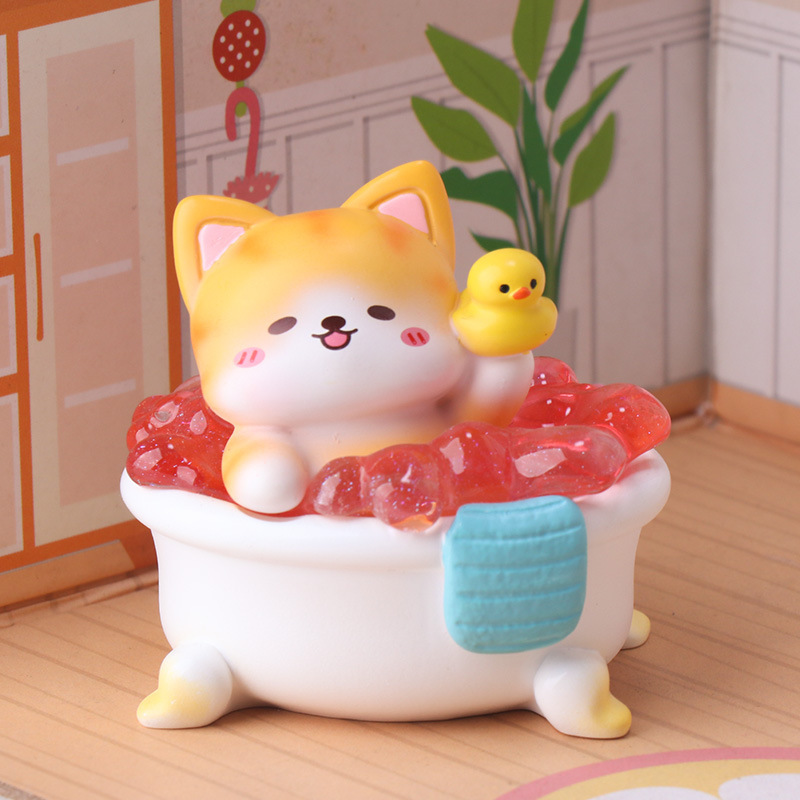배스 타임 먀우 크루 블라인드 박스 귀여운 목욕하는 고 - Resin Art Case 리뷰 및 가격