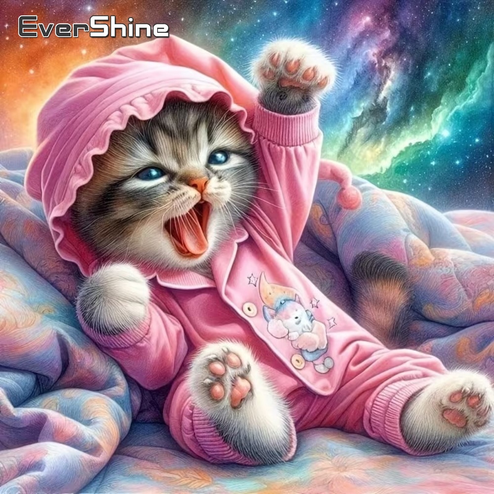 EverShine 새로운 도착 다이아몬드 페인팅 고양이 - Resin Art Wallpaper 리뷰 및 가격