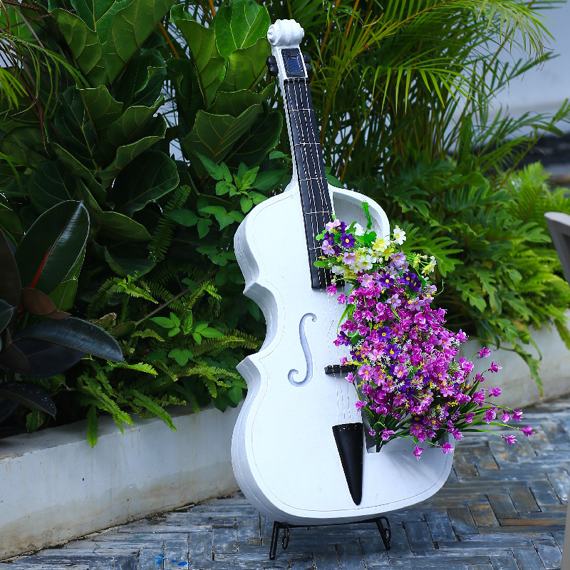 첼로 모양의 정원 조각상 대형 야외 파티오 장식 조형물 - Resin Art Wedding Gift 리뷰 및 가격