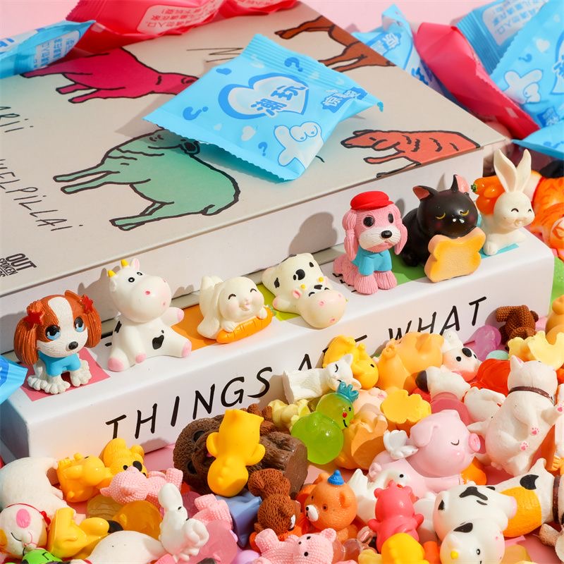 40개/세트 랜덤 만화 블라인드 박스 코끼리 동물 미니 - Resin Art Case 리뷰 및 가격