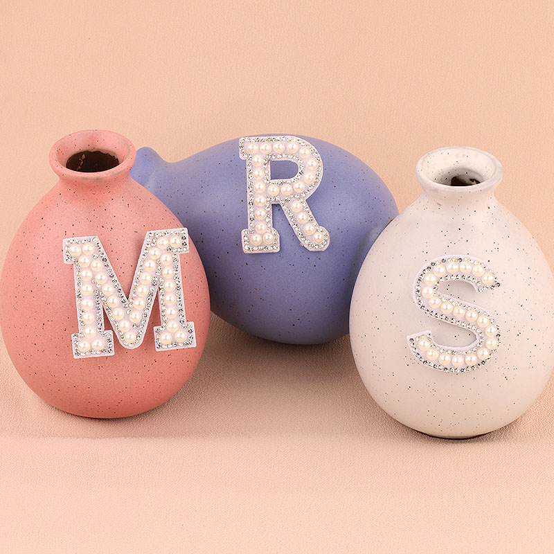 1 세트 MRS 인조 진주 라인스톤 문자 패치, 모자, - Resin Art Alphabet 리뷰 및 가격