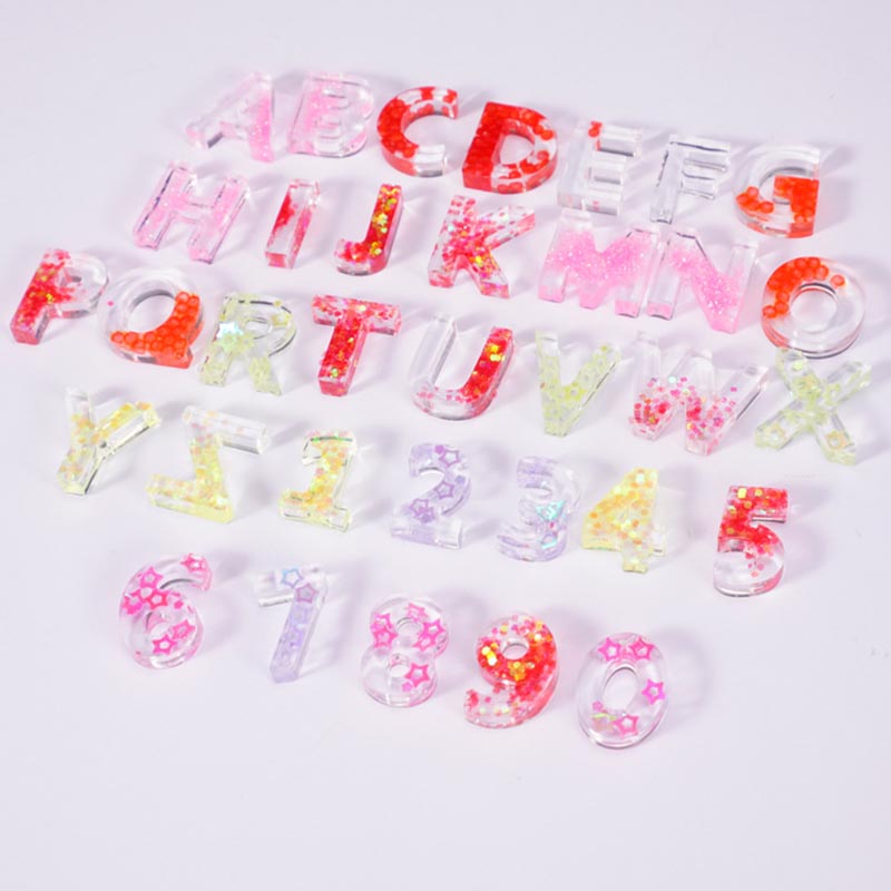 홈 DIY 장식 1PC 크리스탈 에폭시 수지 실리콘 몰 - Resin Art Alphabet 리뷰 및 가격