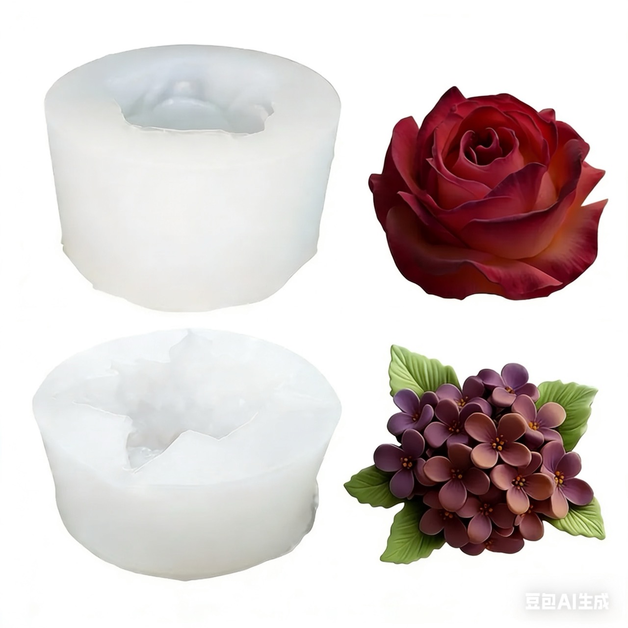 3D 장미 라일락 꽃 실리콘 몰드 2개, 레진 및 양초 - Resin Art Rose 리뷰 및 가격