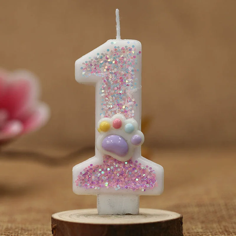크리 에이 티브 귀여운 고양이 발 케이크 번호 생일 양 - Resin Art Alphabet 리뷰 및 가격
