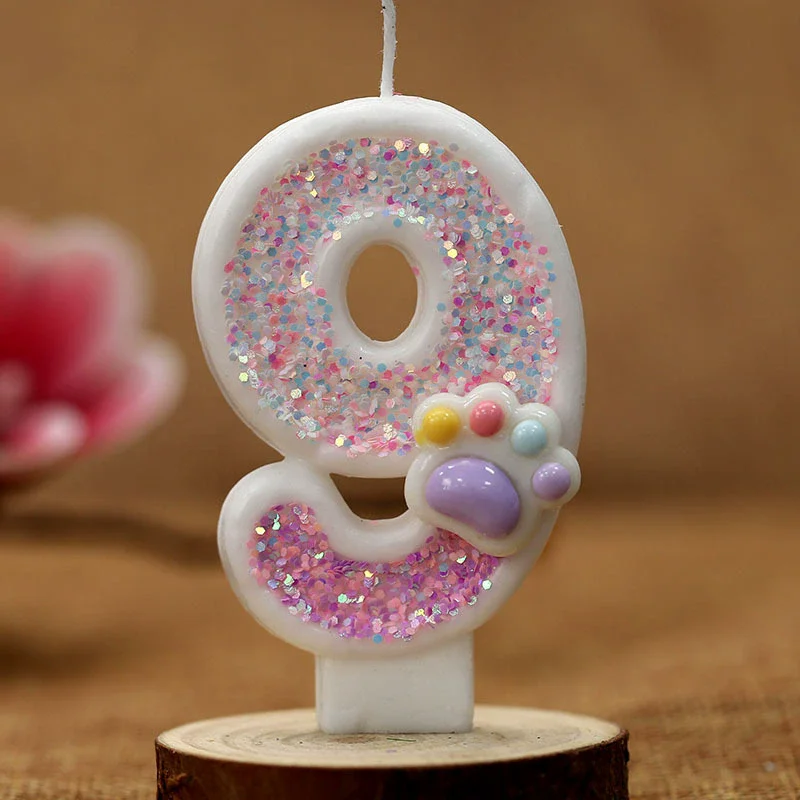 크리 에이 티브 귀여운 고양이 발 케이크 번호 생일 양 - Resin Art Alphabet 리뷰 및 가격