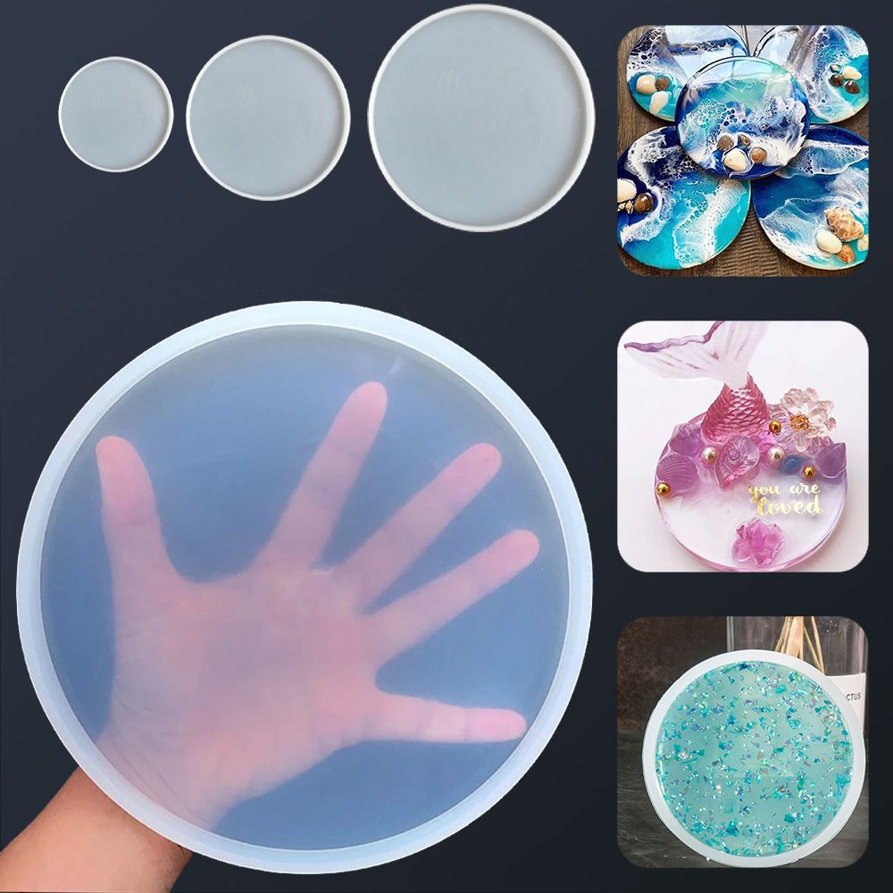 투명 유체 예술 라운드 코스터 송진 주조 금형, 실리콘 - Resin Art Equipment 리뷰 및 가격