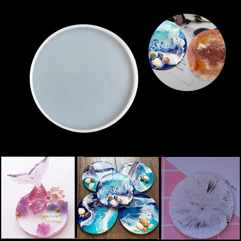 투명 유체 예술 라운드 코스터 송진 주조 금형, 실리콘 - Resin Art Equipment 리뷰 및 가격