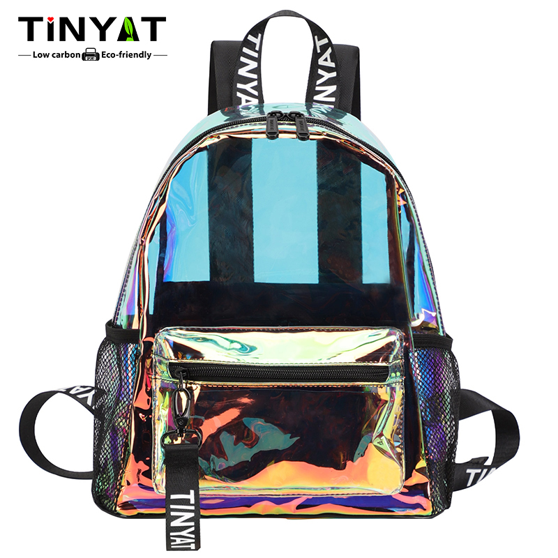 여성용 TINYAT PVC 투명 백팩, 스타일리시한 음 - Resin Art Alphabet 리뷰 및 가격