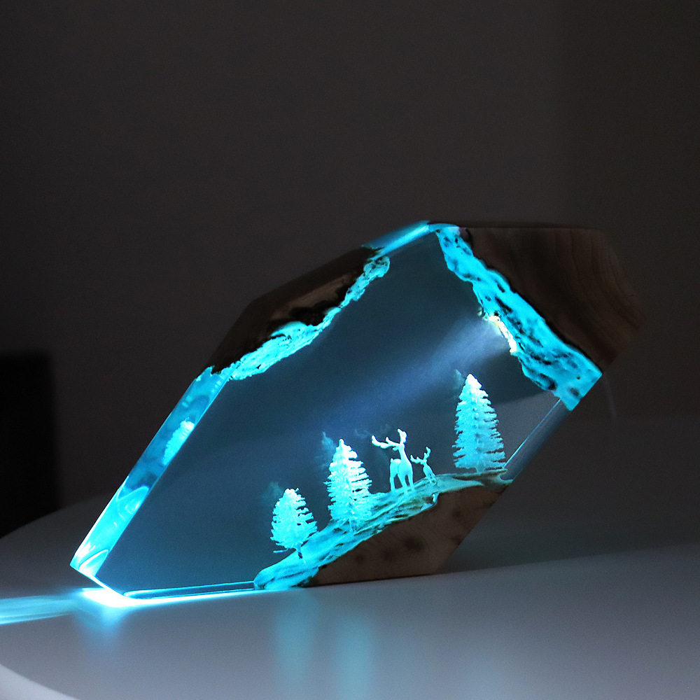 숲의 요정 사슴 데스크탑 아트 개인 맞춤형 발광 장식품 - Resin Art Baby 리뷰 및 가격