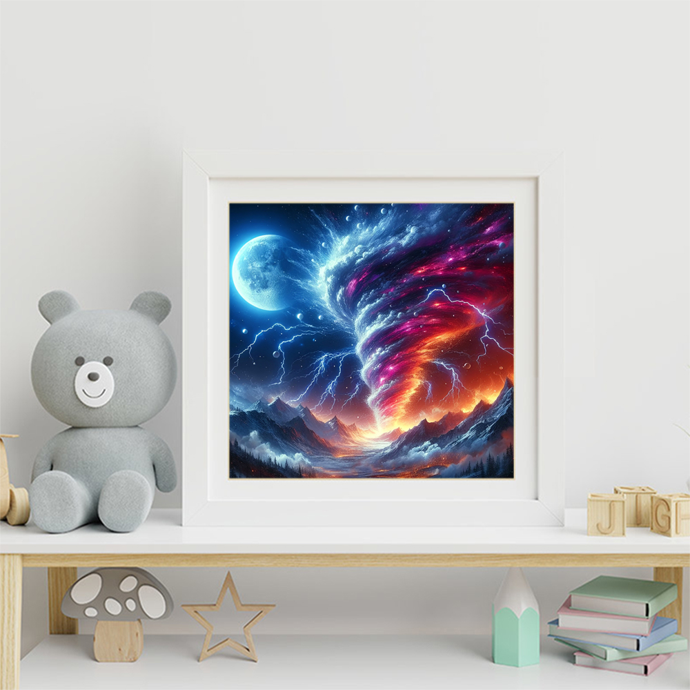 에버샤인 풀 스퀘어 다이아몬드 페인팅 토네이도 그림 라 - Resin Art Wallpaper 리뷰 및 가격